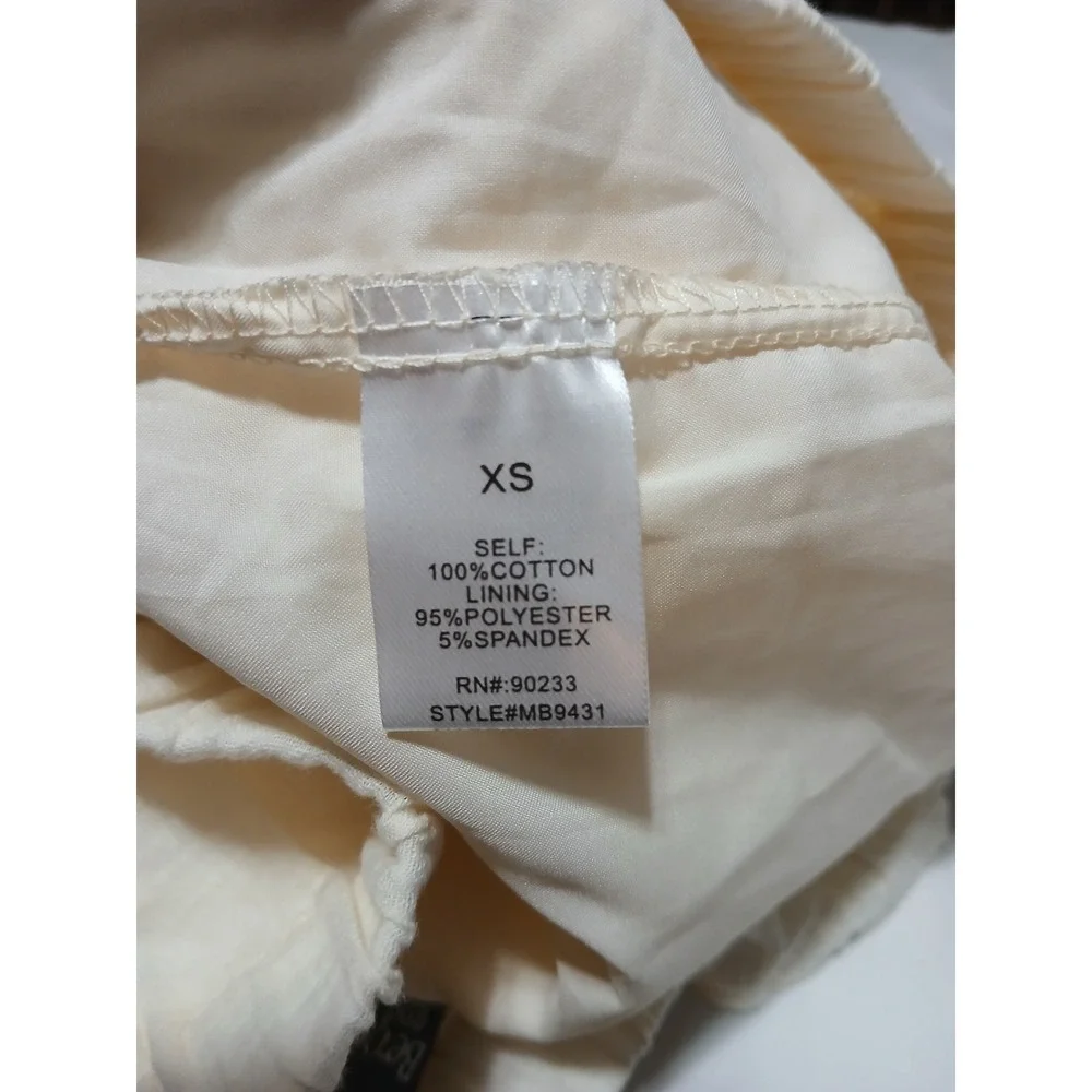 Beverly and Beck PacSun Off White Tiered Ruffle Skort Mini Skirt XS New